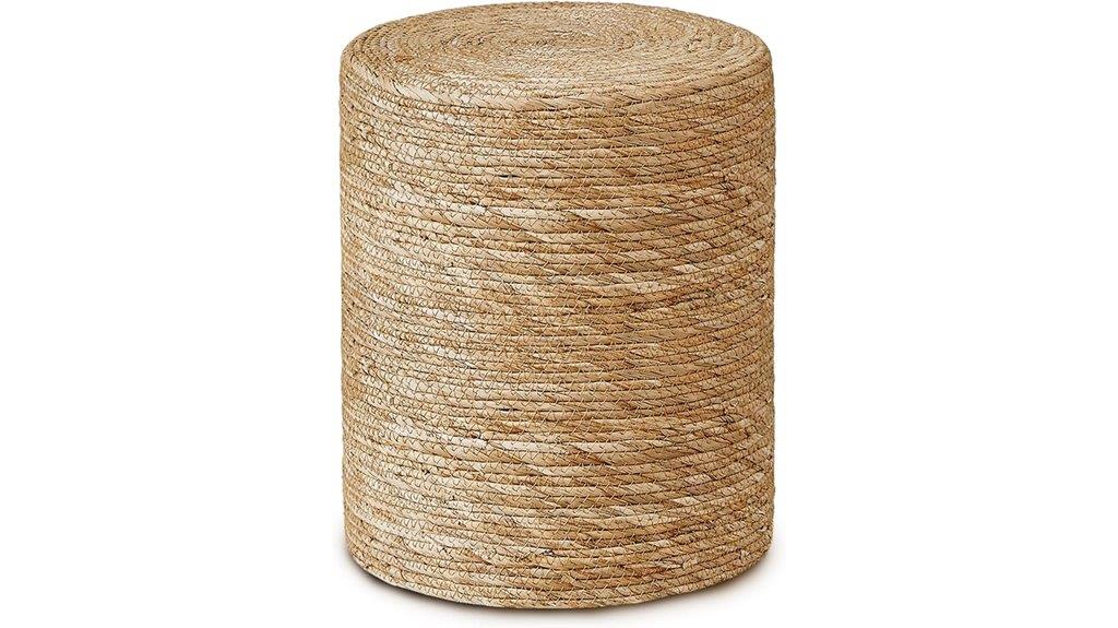seagrass braided pouf