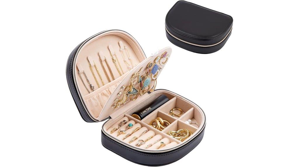 seashell leather jewelry organizer
