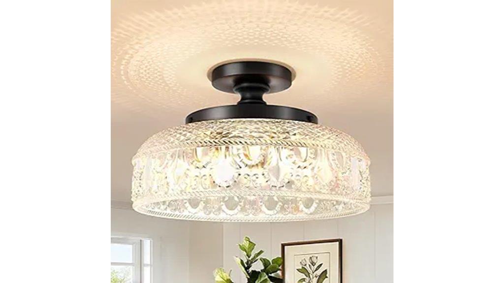 semi flush mount ceiling light
