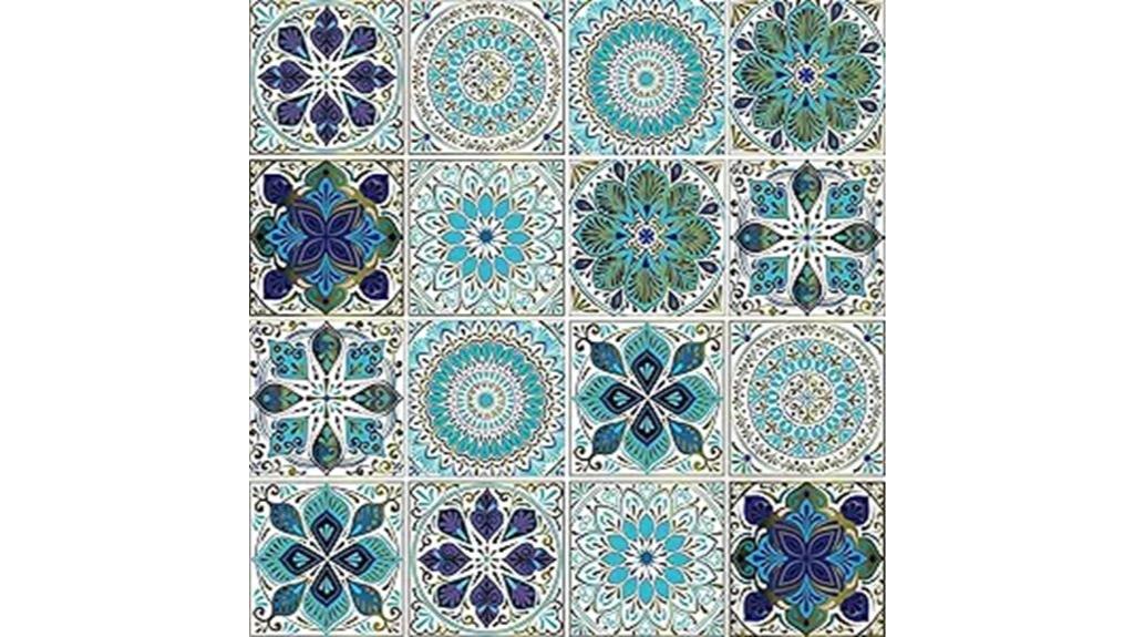 set of five inch mandala stickers