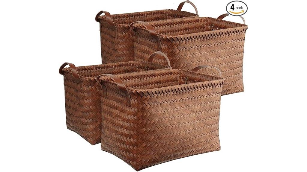 set of four baskets