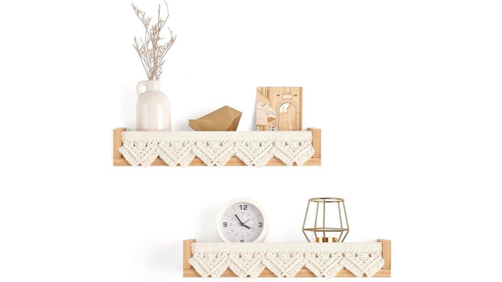 set of two wall shelves