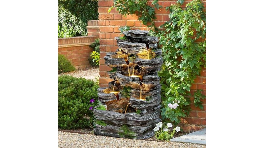 seven tier cascading fountain
