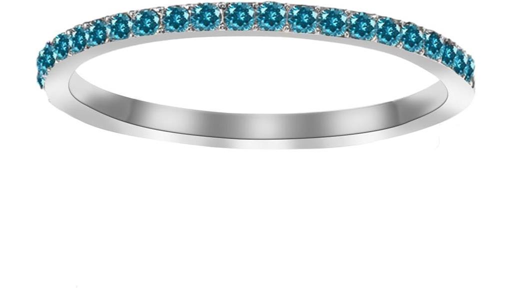 silver birthstone stackable rings