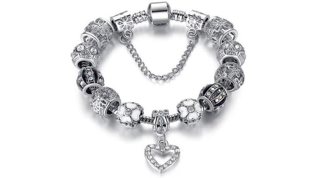 silver charm bracelet