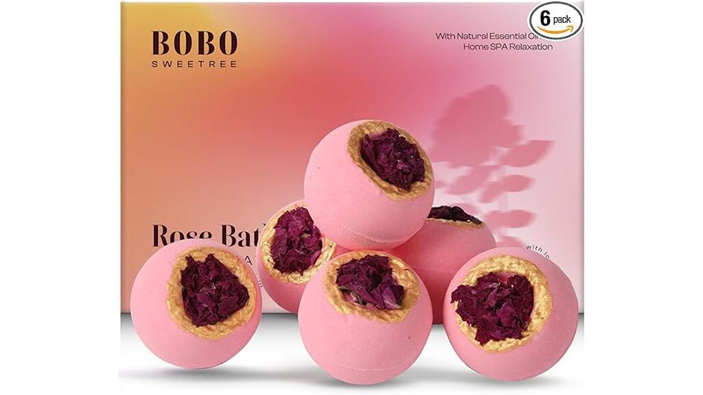 six piece bath bomb set