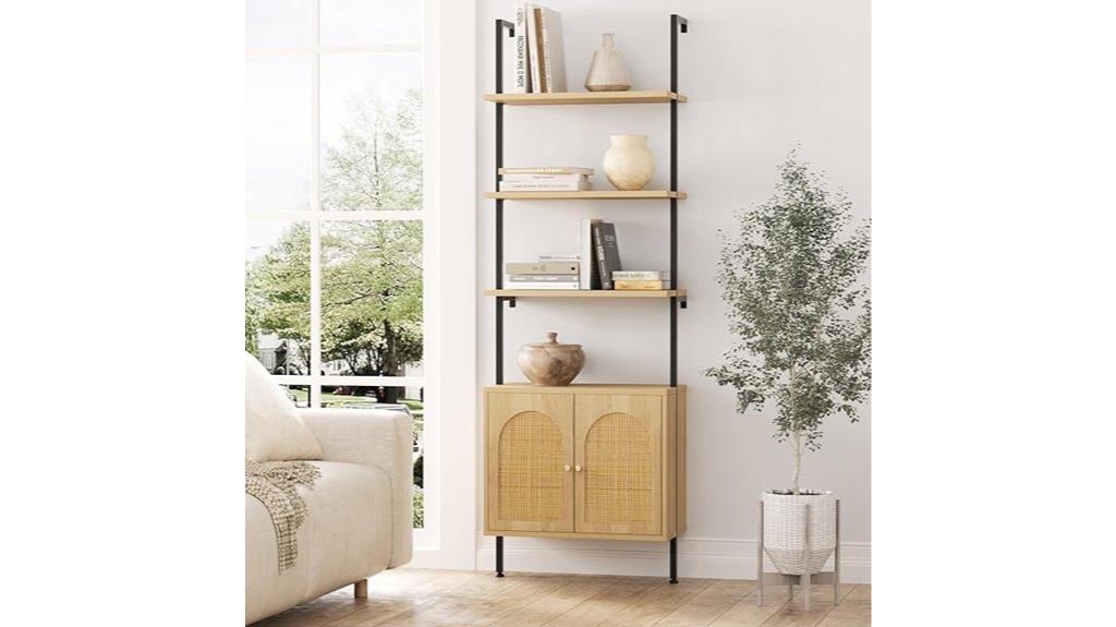 six tier wall mounted ladder