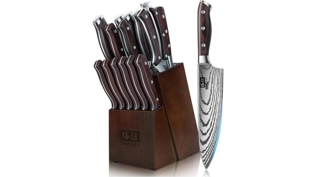 sixteen piece knife set