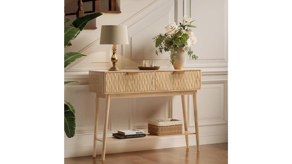 solid wood boho console