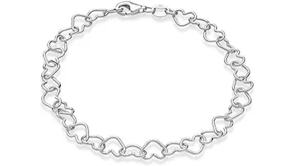 sterling silver heart chain