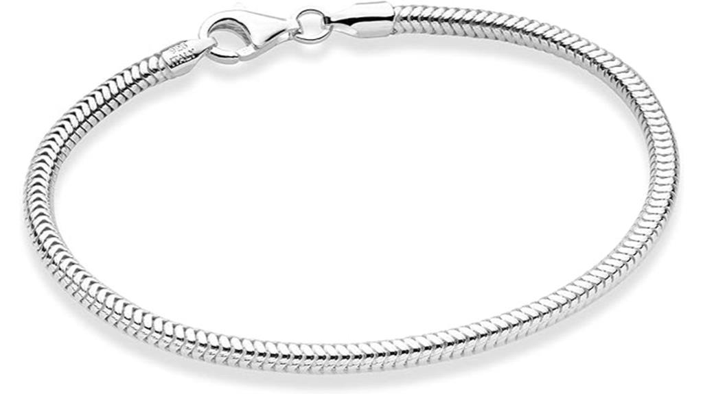 sterling silver snake chain