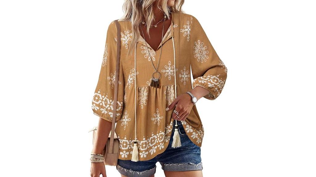 summer boho babydoll tops