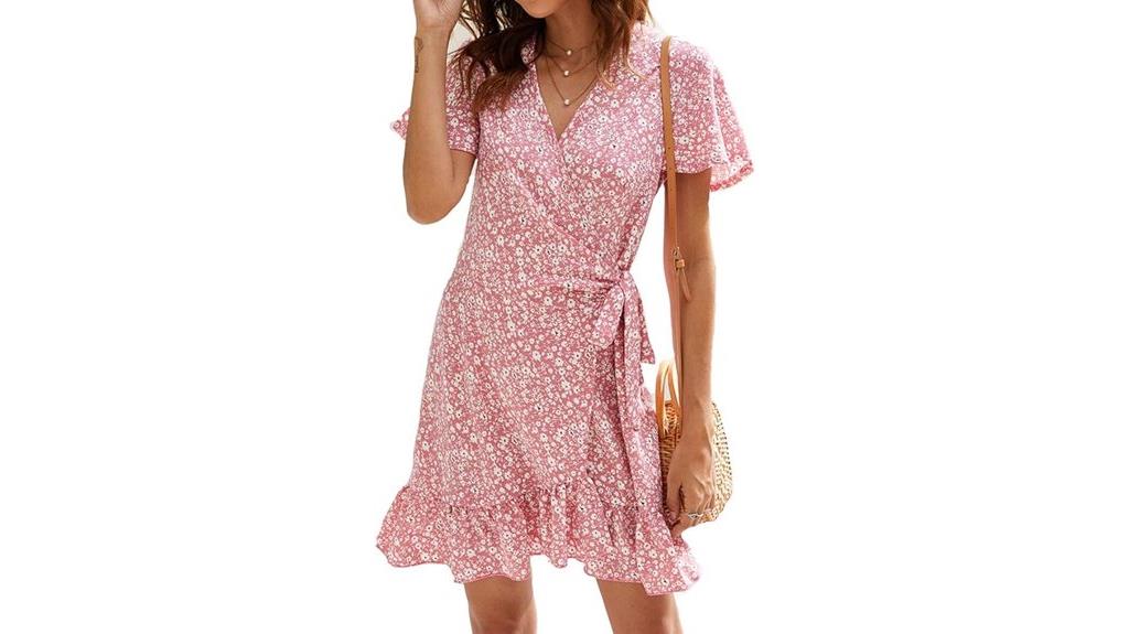summer polka dot wrap dress