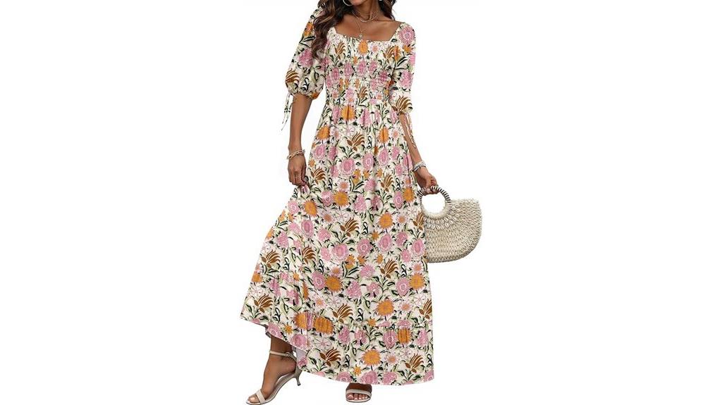 summer puff sleeve maxi