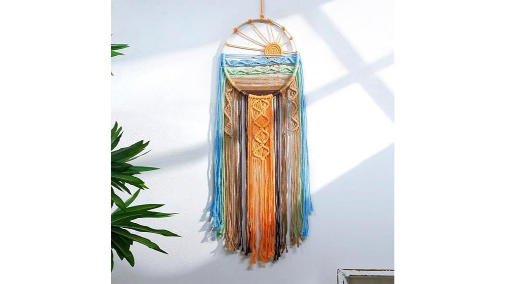 sunset dream catcher macrame