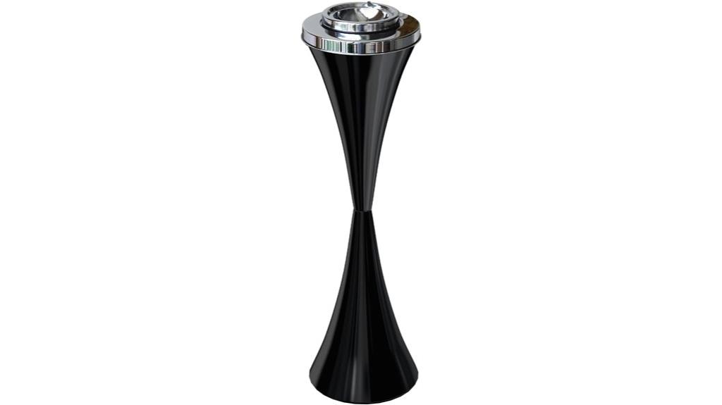 tall lid covered ashtray