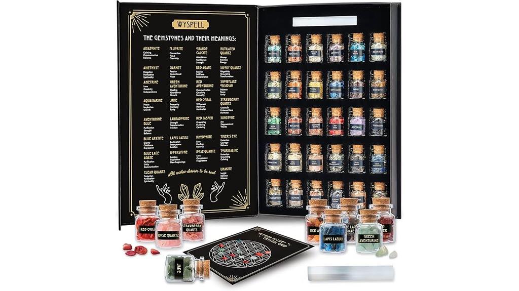 thirty crystal jar set