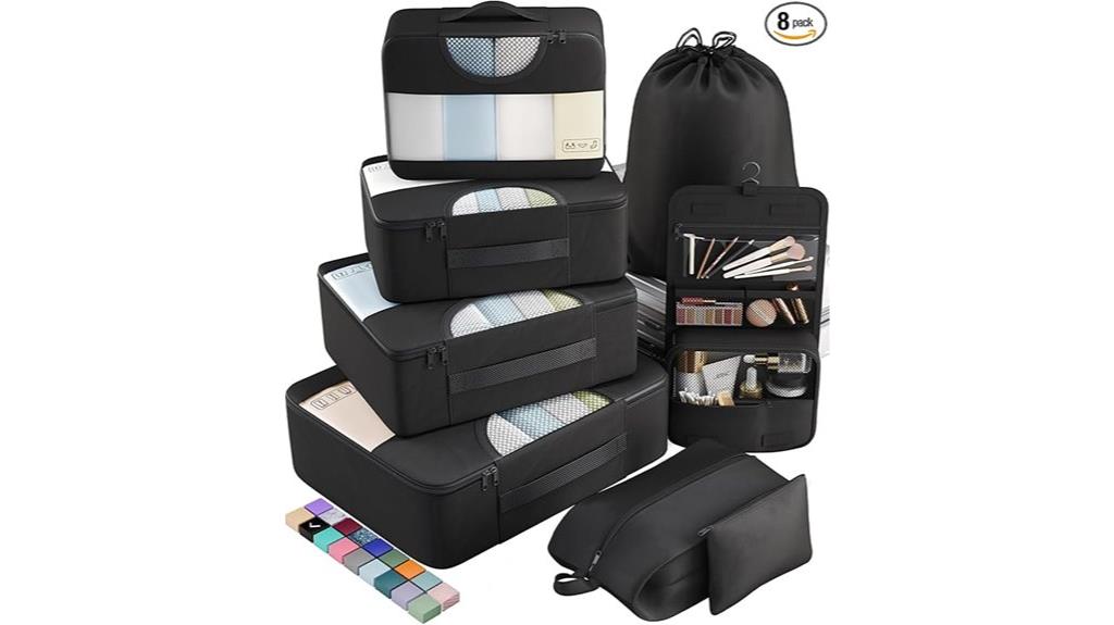 travel packing cubes set
