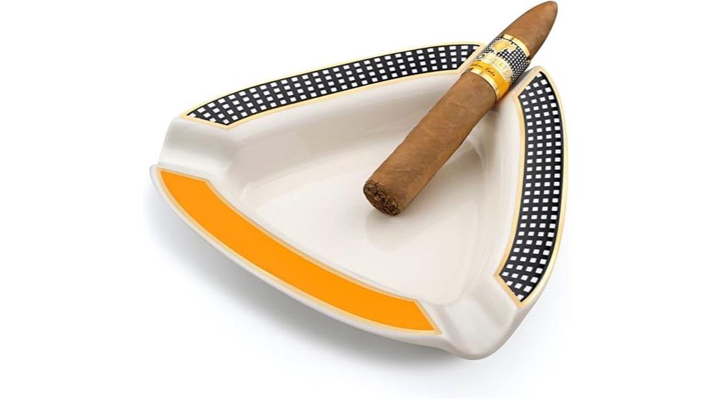 triangle shaped cigar ashtray