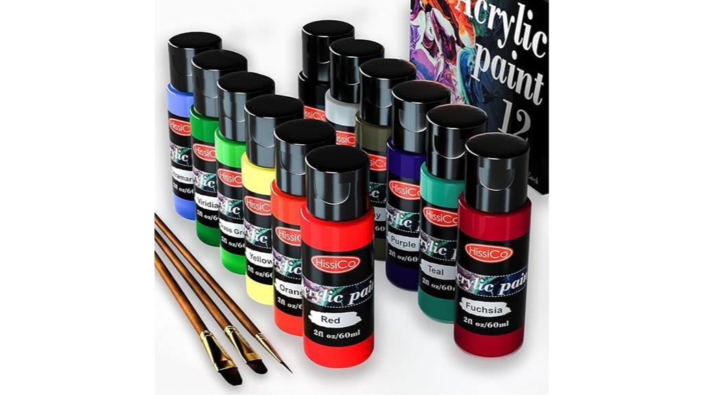 twelve color acrylic set