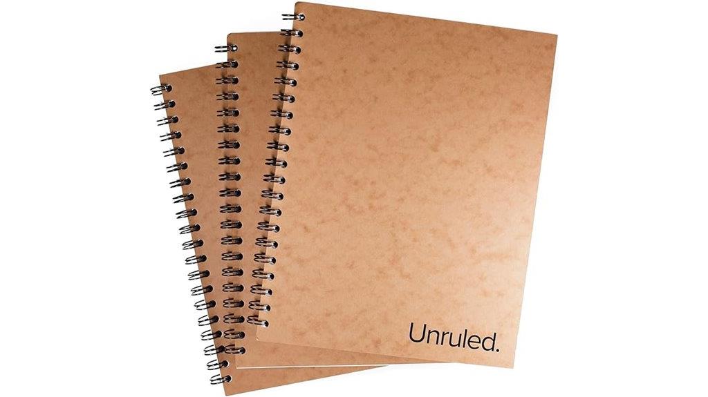 unruled spiral notebook