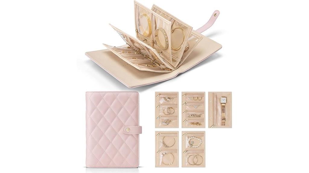 velvet zipper jewelry organizer