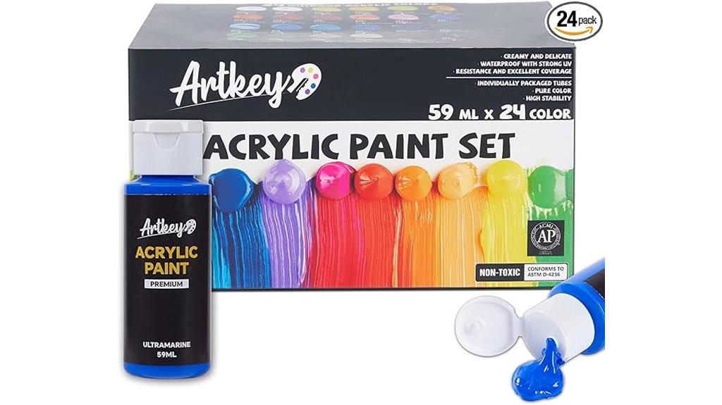 vibrant 24 color acrylic set