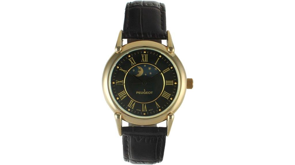 vintage leather dress watch