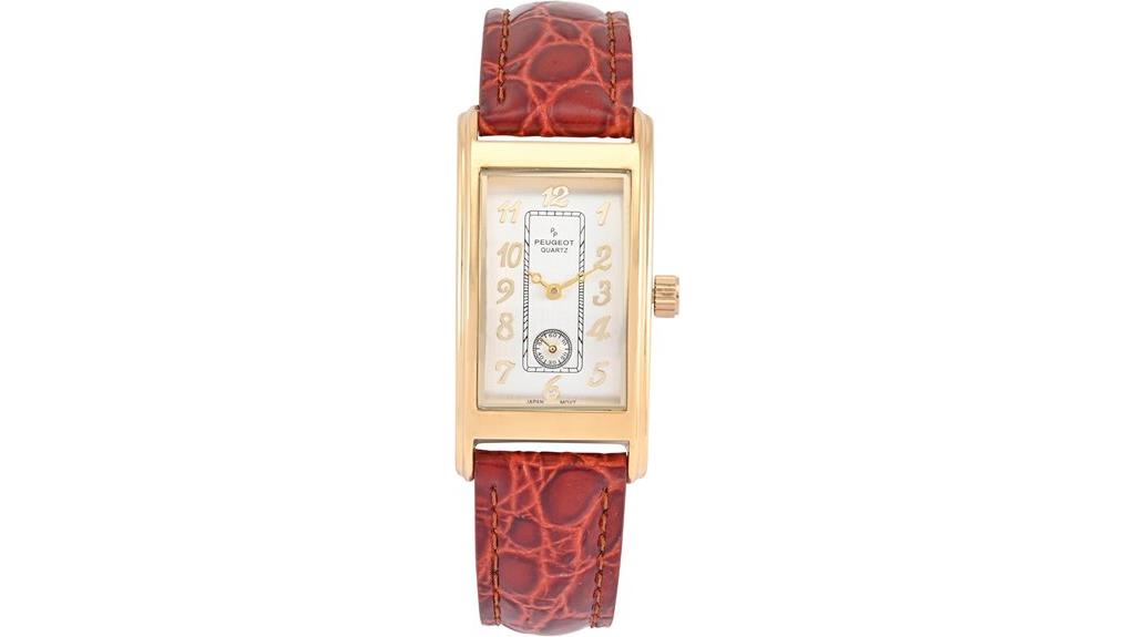 vintage peugeot leather watch