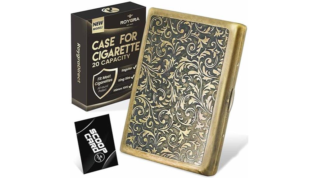 vintage zinc alloy cigarette case
