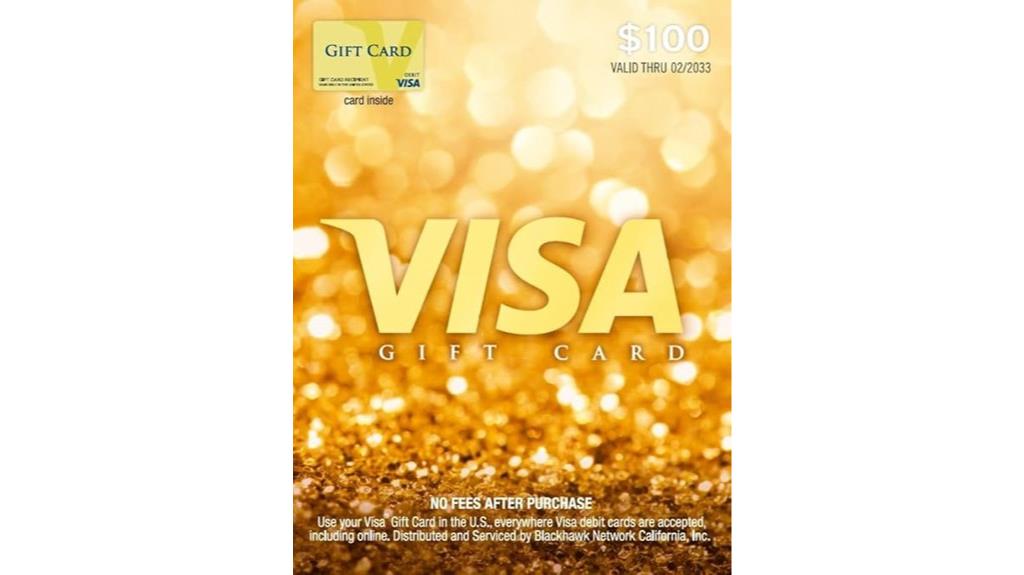 visa gift card fee