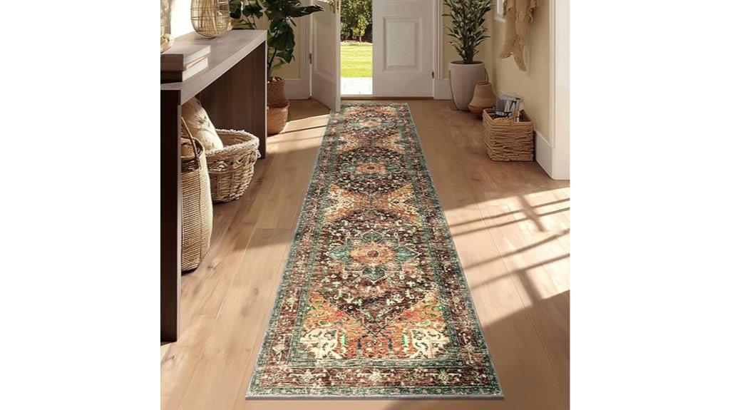 washable faux wool runner