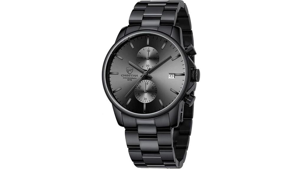 waterproof chronograph quartz watch