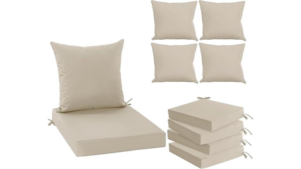 waterproof outdoor cushion set