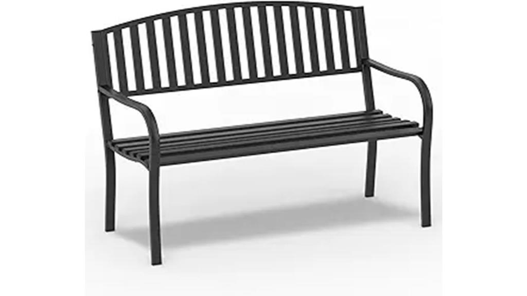 weatherproof cast iron bench