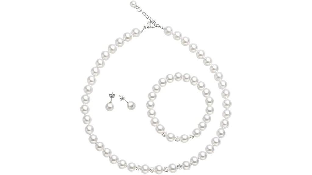 white glass pearl jewelry