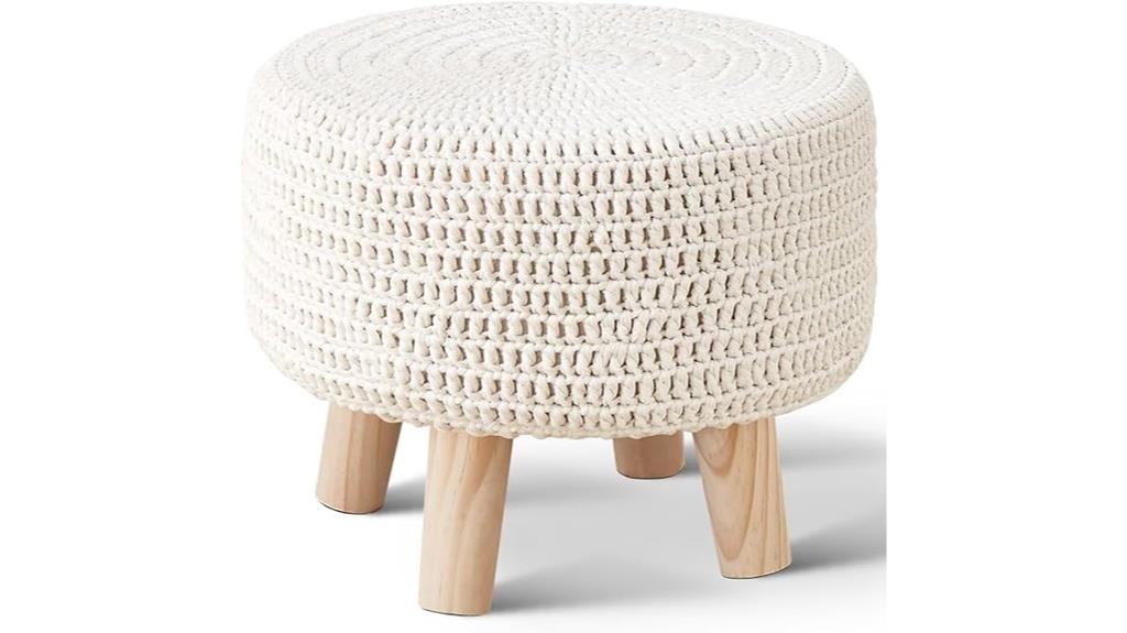 wimarsbon pouf with wooden legs