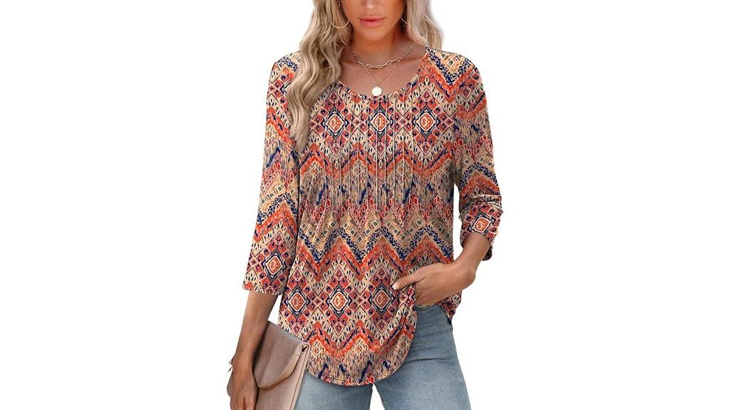 women s 3 4 sleeve top