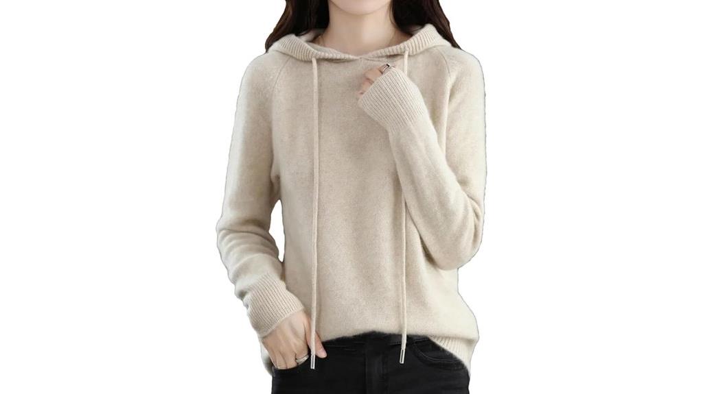 women s cashmere hoodie