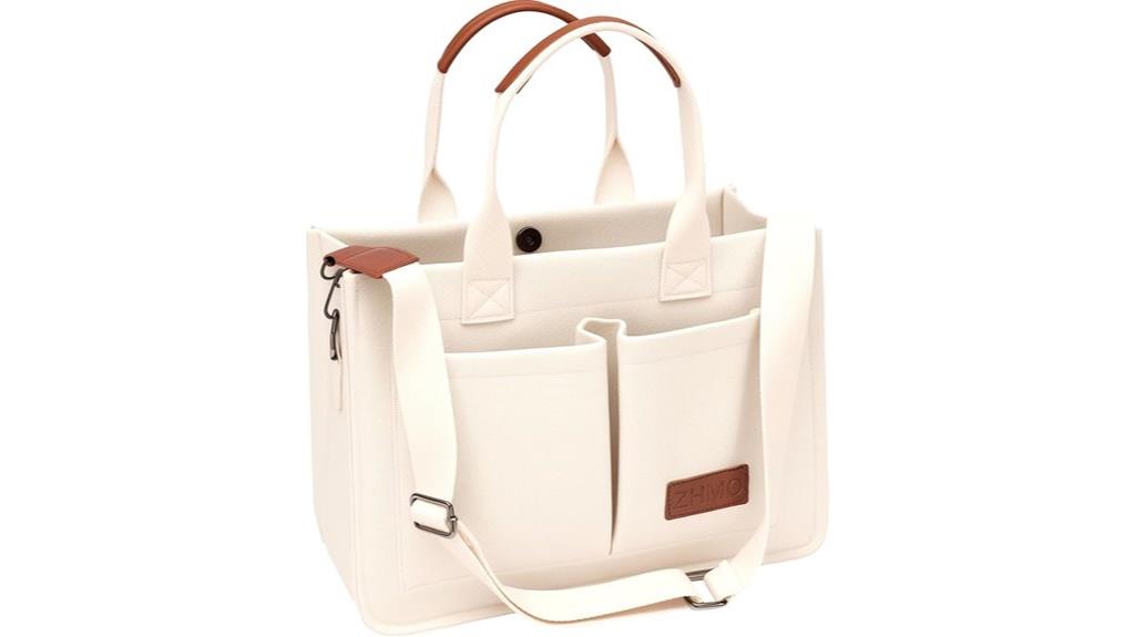 women s multi compartment tote bag
