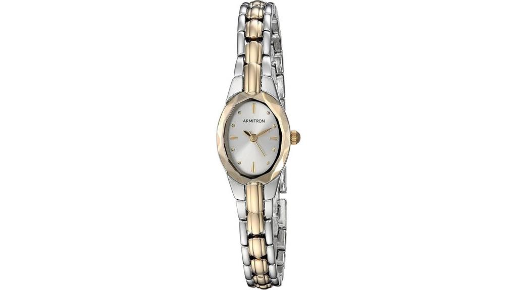 women s oval crystal watch