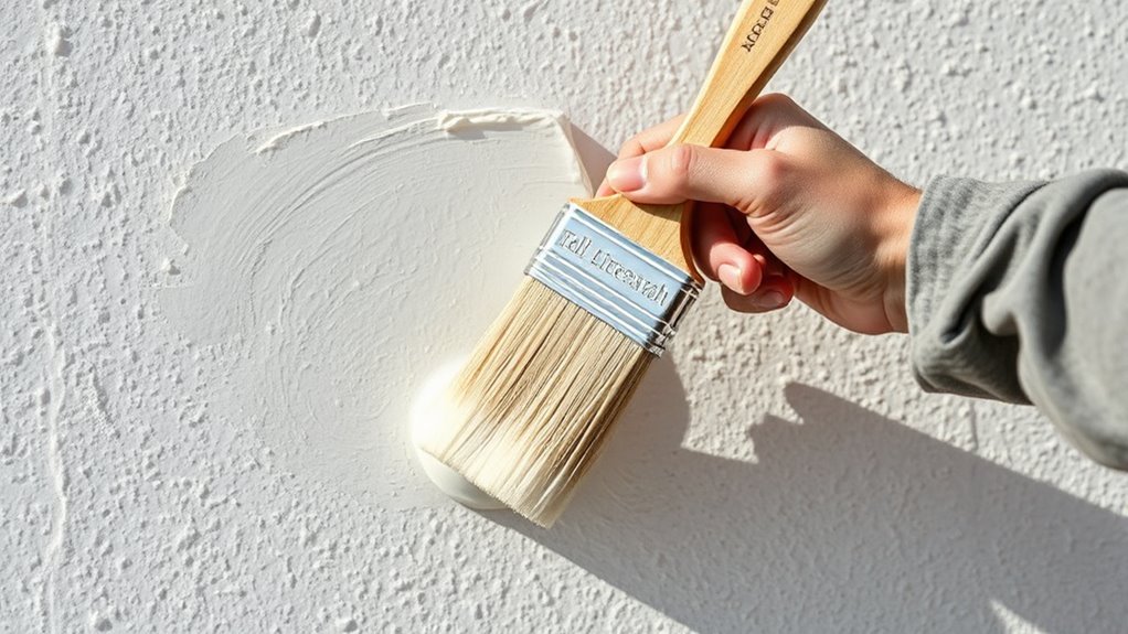 applying limewash for texture