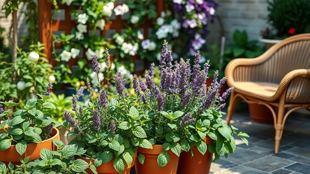 aromatic herbs and vines