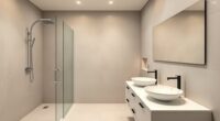 bathroom layout and fixtures