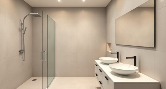 bathroom layout and fixtures