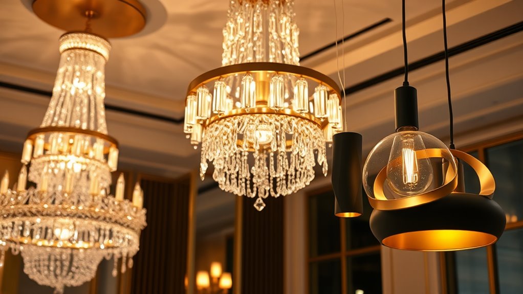 bold artistic trendy lighting