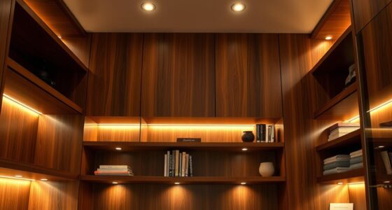 built in shelf lighting