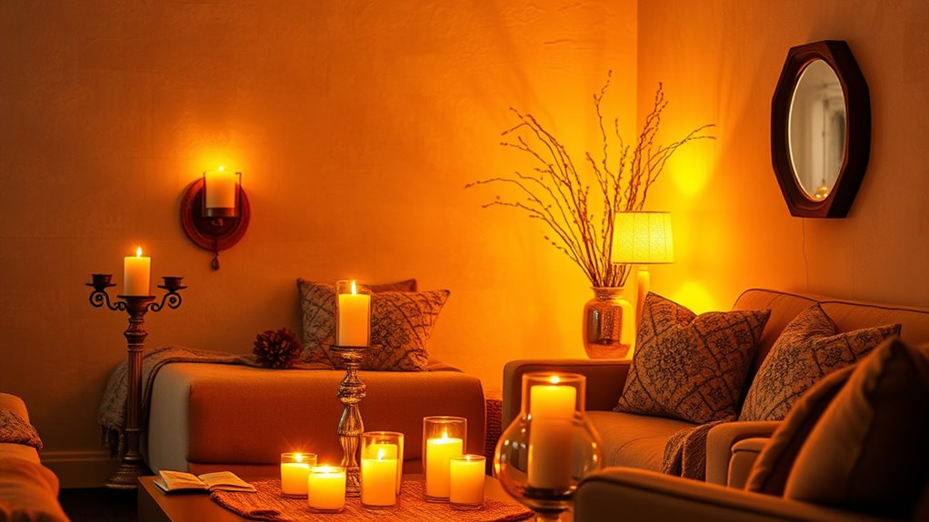 candles create cozy ambiance