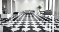 checkerboard modern floor pattern