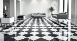 checkerboard modern floor pattern